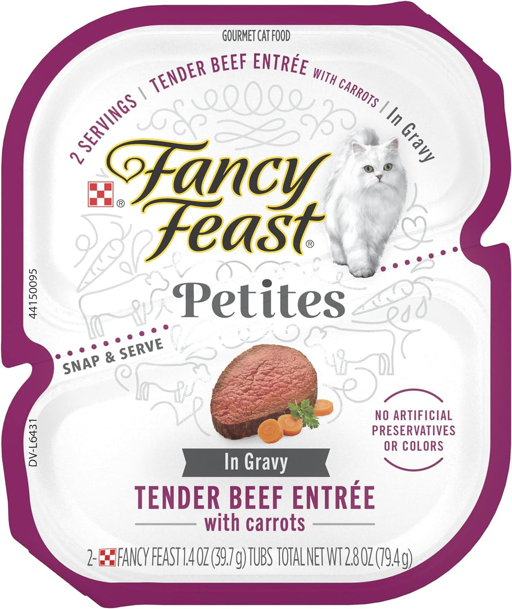 Fancy Feast Petites Beef With Carrots In Gravy Wet Cat Food 28oz - Purrfect Pet Kingdom