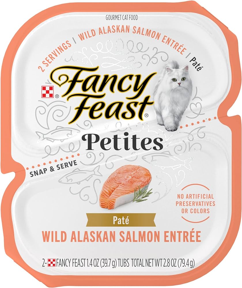 Fancy Feast Petites Wild Alaskan Salmon Pate Wet Cat Food (2.8oz) - Fancy Feast Wet Cat Food - The Family Pet