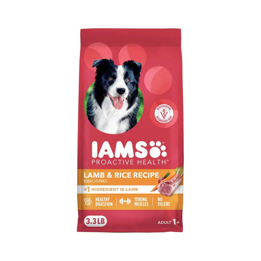 Farmacias Savia - Iams Adult Dry Dog Food, Lamb and Rice Recipe, 3.3 lb Bag