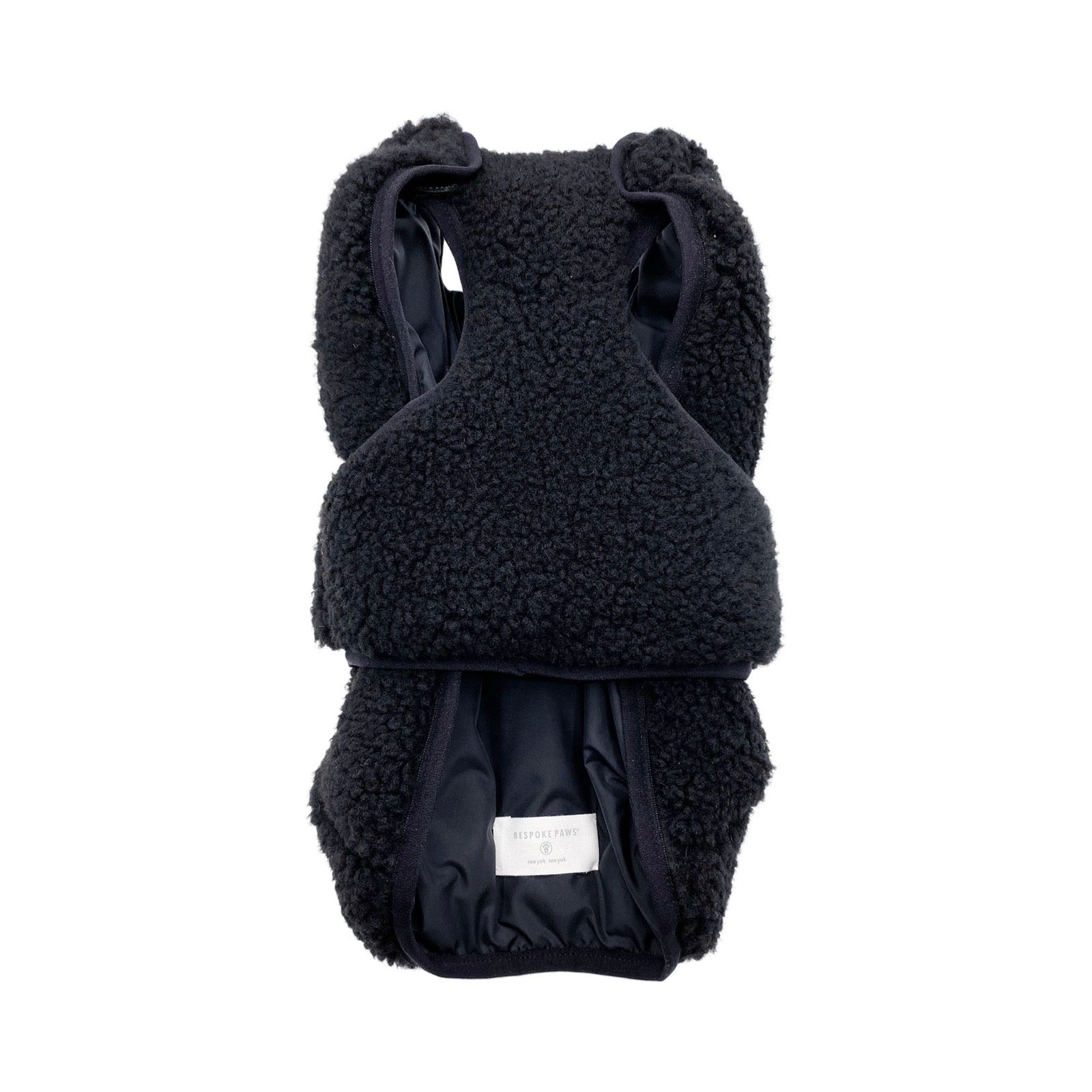 BESPOKE PAWS faux shearling dog vest for warmth and comfort during cold weather