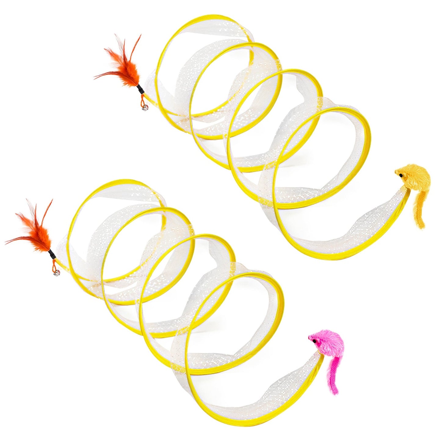 GBruno 2Pcs Foldable Cat Tunnel