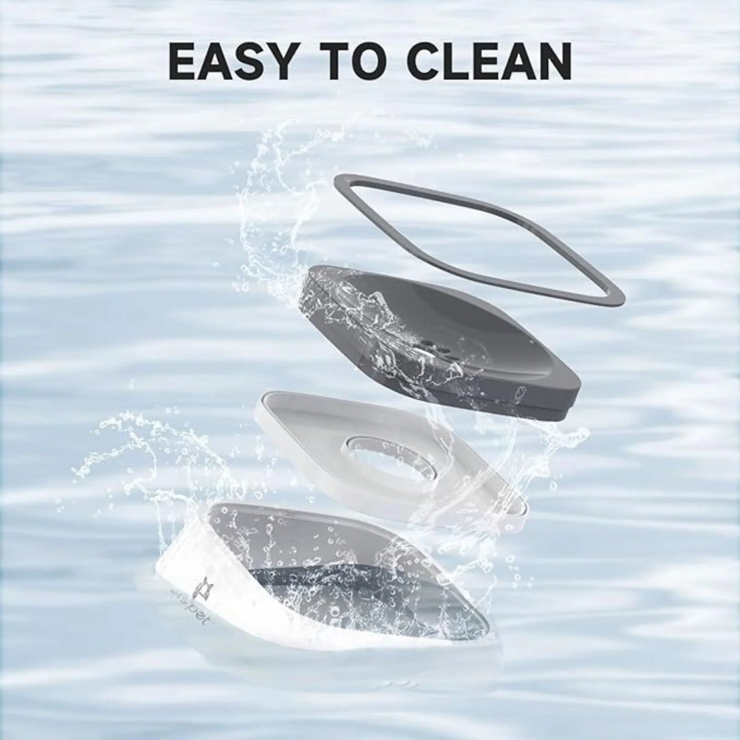 Splash-Free Floating Water Bowl for Dogs & Cats (1L)