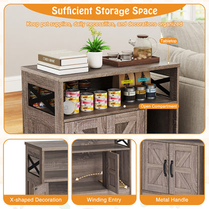 Cat Litter Box Enclosure Hidden Cat Washroom Furniture With