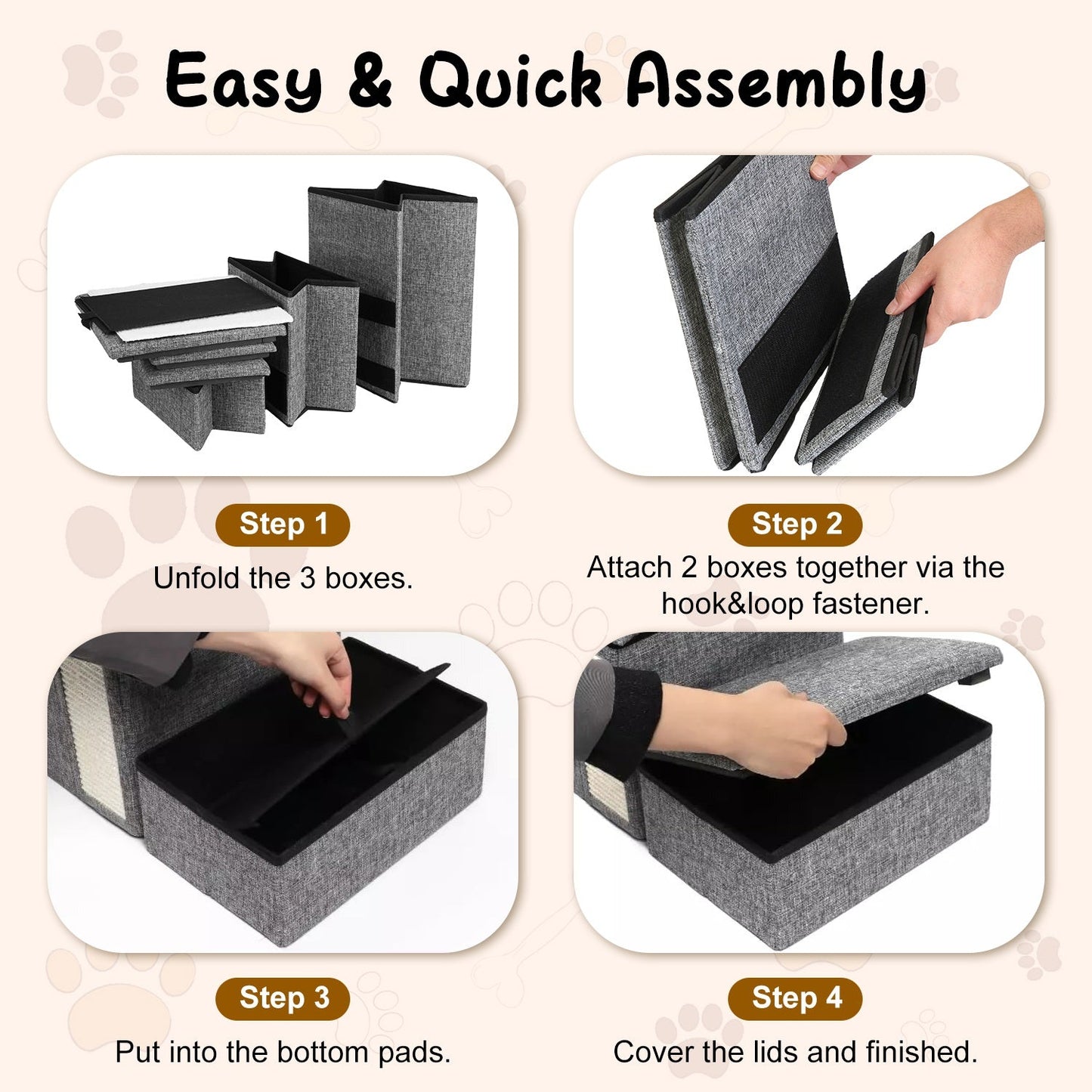 GBruno 4-IN-1 Foldable Dog/Cat Ramp Ladder