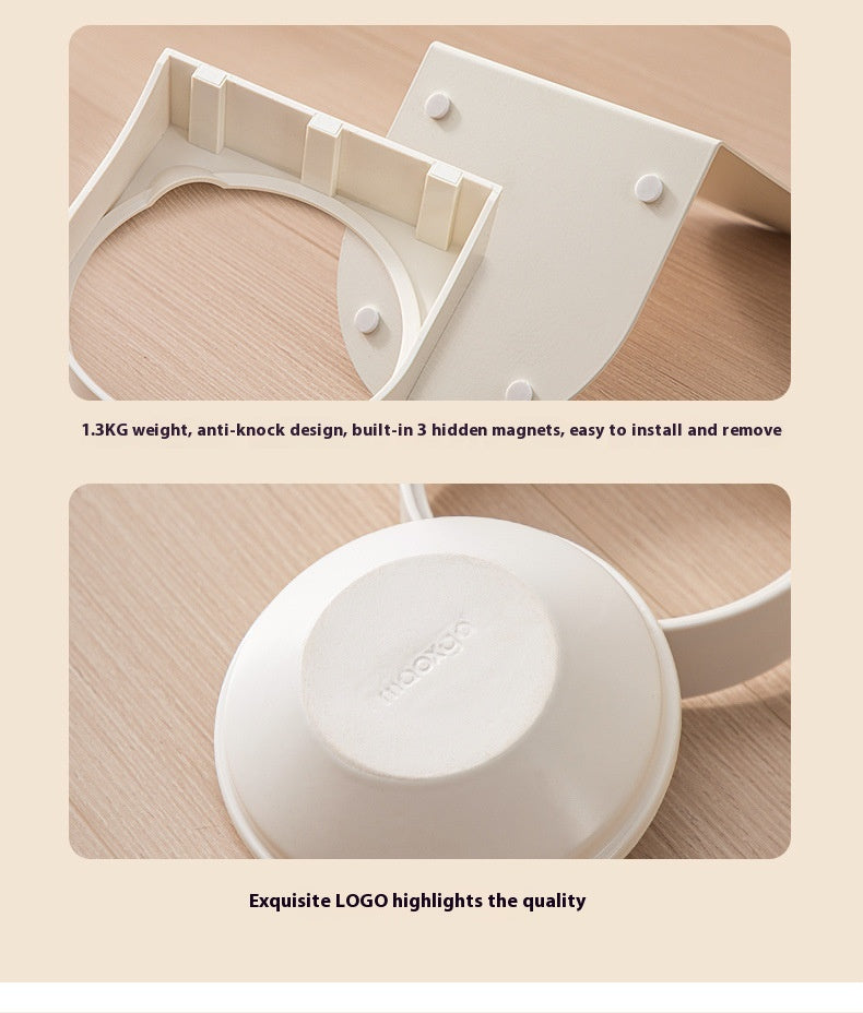 Pet Ceramic Cat Bowl With High Foot And Slanted Mouth For