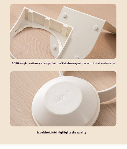 Pet Ceramic Cat Bowl With High Foot And Slanted Mouth For