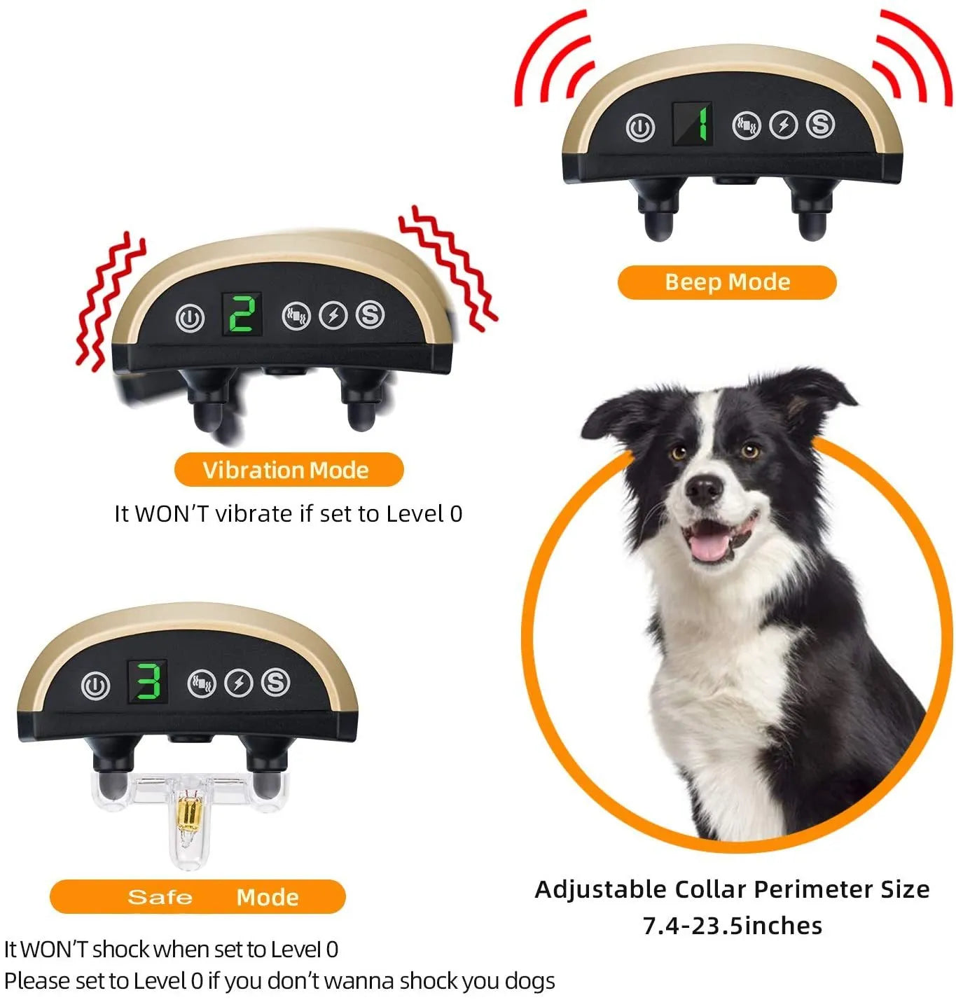 FLIPSTYLEZLLC - Digital Dog Training Collar with Vibration and Shock Modes - Dog Training