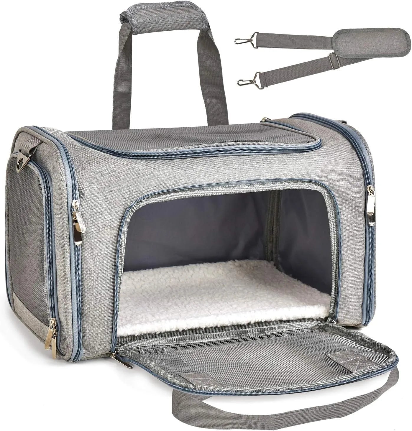 FLIPSTYLEZLLC - Dog Carrier For Small Medium Cats Puppies Up To 15 Lbs  Carrier Soft Sided, Collapsible Travel Puppy Carri...