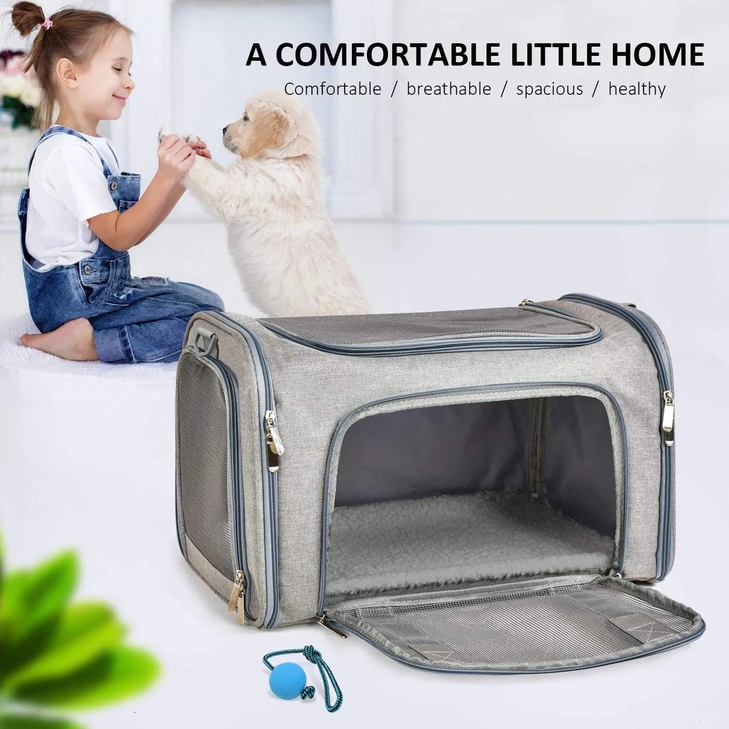 FLIPSTYLEZLLC - Dog Carrier For Small Medium Cats Puppies Up To 15 Lbs  Carrier Soft Sided, Collapsible Travel Puppy Carri...
