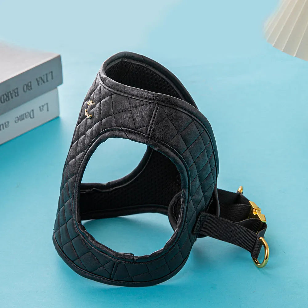 FLIPSTYLEZLLC - Premium Leather Chest and Back Traction Harness for Dogs - 0