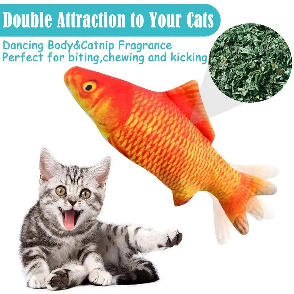 Floppy Fish Cat Toy by Stevvex in blue, interactive flopping design, perfect for cat exercise and playtime fun.