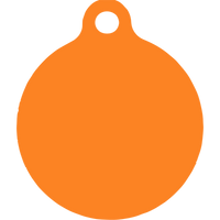Island Floral Orange HD Dog ID Tag