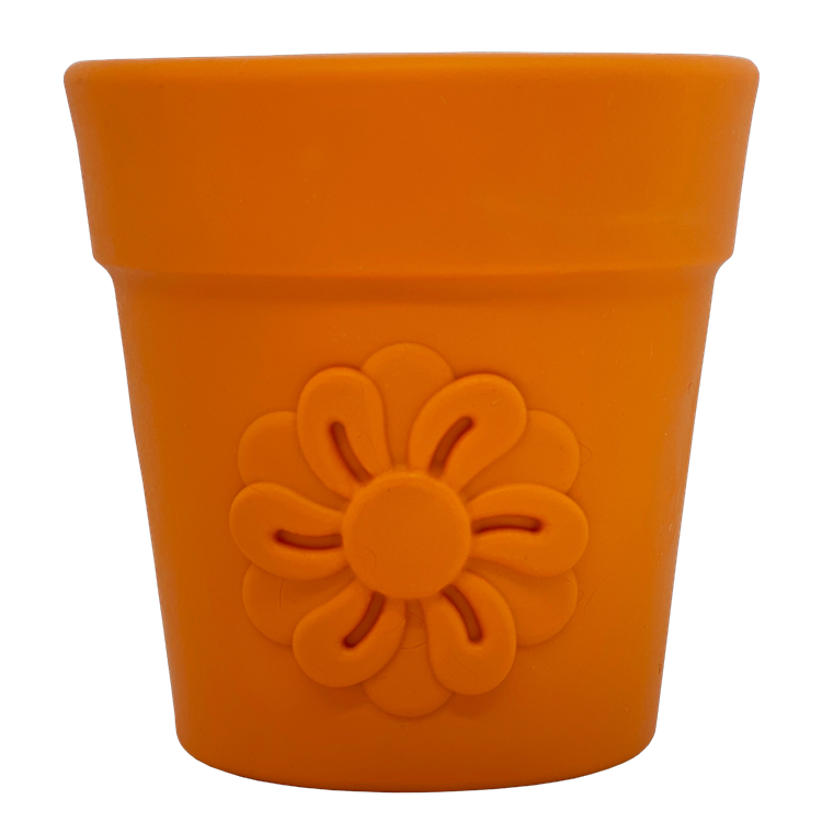 Large Flower Pot eCup Dog Treat Dispenser | Durable USA-Made Enrichment Toy | SodaPup