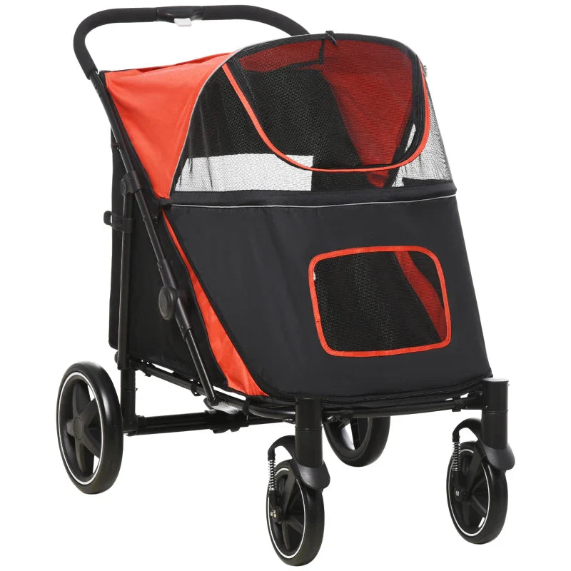Furr Baby Gifts foldable dog stroller for large pets with a durable frame and mesh canopy for visibility