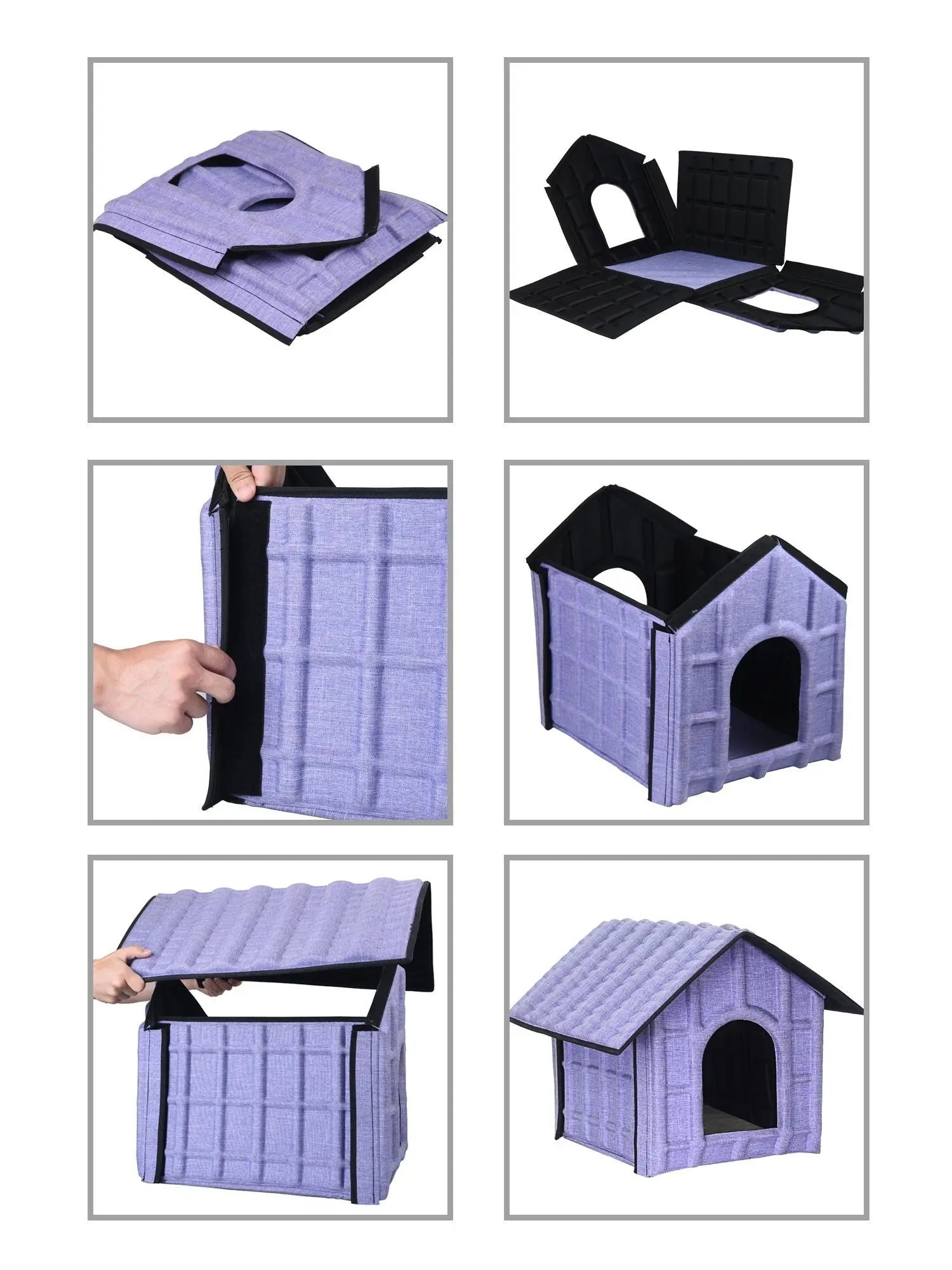 Purrfect Pet Kingdom Folding Indoor Outdoor Dog Shelter Purrfect Pet Kingdom