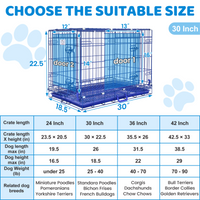 30" Collapsible Blue Dog Crate BLU30