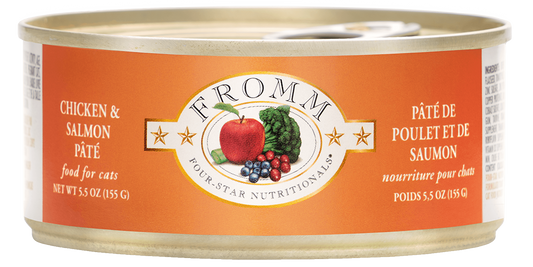Wet Cat Food Chicken Salmon Pate 5.5oz Fromm 🐔