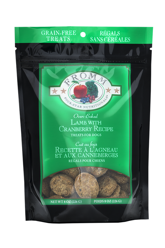 Fromm 4 - Star Lamb & Cranberry Dog Treat (8oz) - Fromm Crunchy Dog Treats - The Family Pet