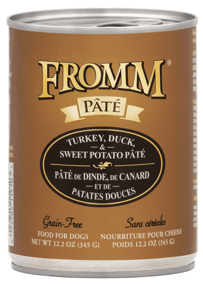 Fromm All Life Stages Grain-Free Turkey, Duck, & Sweet Potato Pate Wet Dog Can (12.2oz)