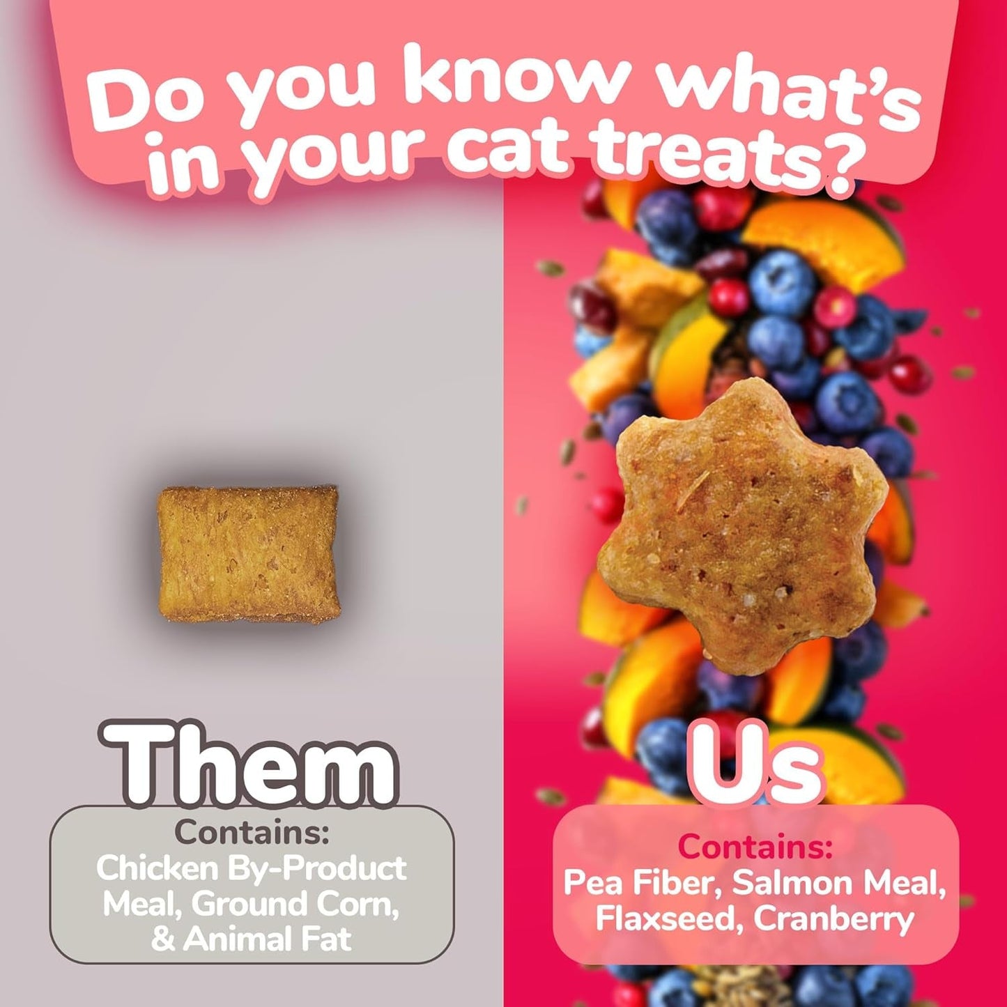 MJ's Pet Closet grain free salmon cat snacks with natural ingredients for healthy feline treats
