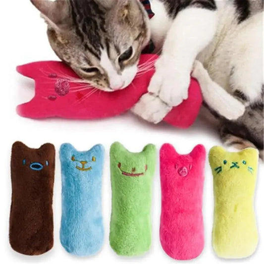 Funny Colorful Teeth Grinding Catnip Toys Cute Kitten Chewing Toy Stuffed Toys For Pets Soft Cat Toys