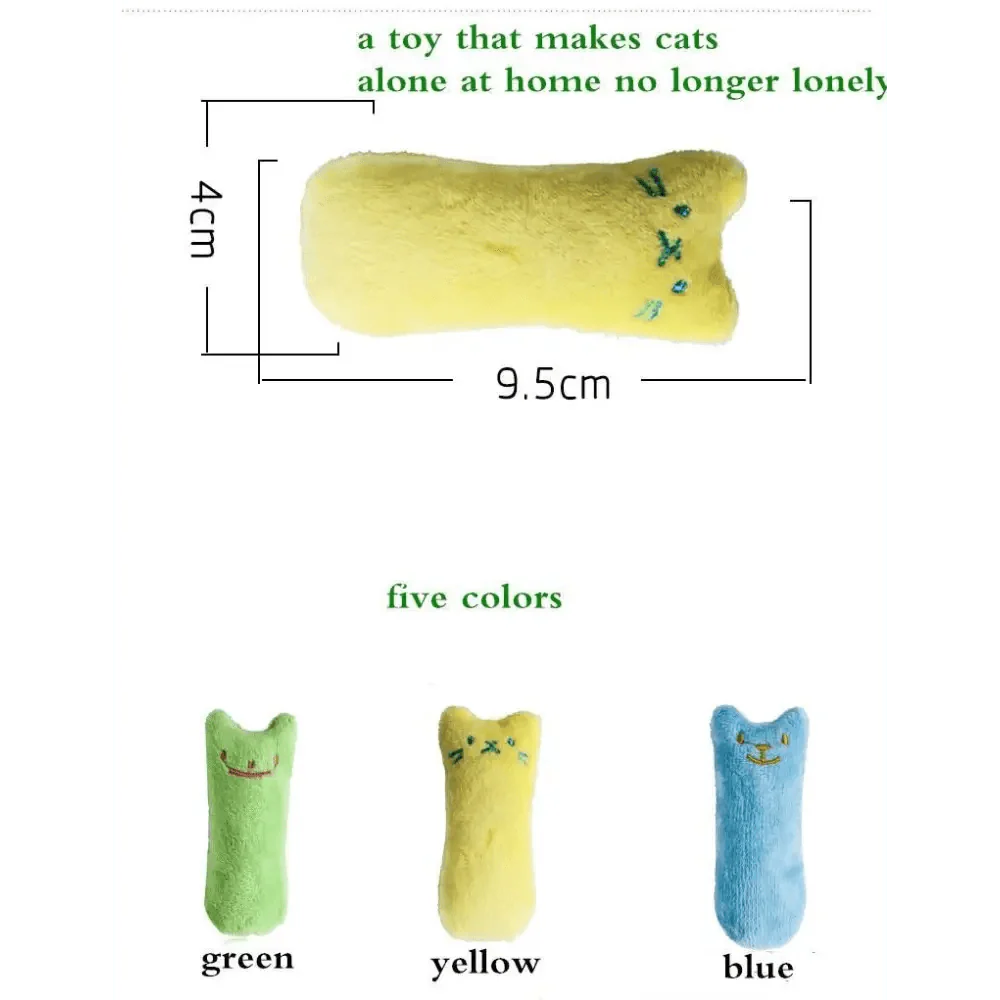 Funny Colorful Teeth Grinding Catnip Toys Cute Kitten Chewing Toy Stuffed Toys For Pets Soft Cat Toys