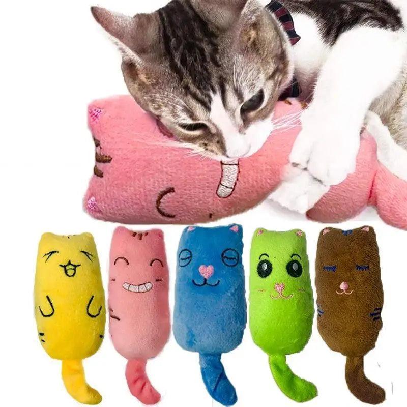 Funny Colorful Teeth Grinding Catnip Toys Cute Kitten Chewing Toy Stuffed Toys For Pets Soft Cat Toys