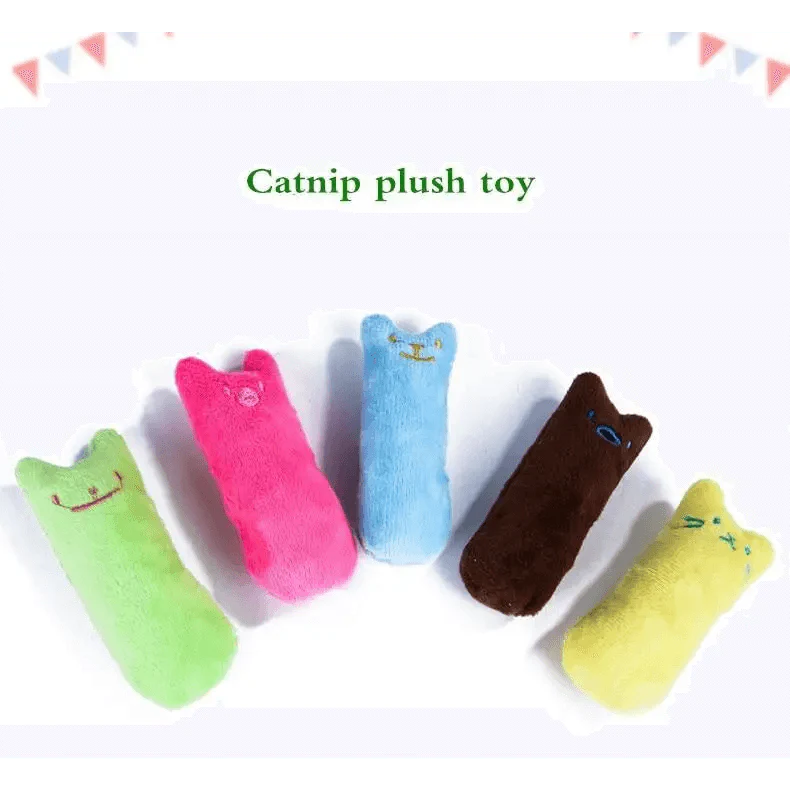 Funny Colorful Teeth Grinding Catnip Toys Cute Kitten Chewing Toy Stuffed Toys For Pets Soft Cat Toys