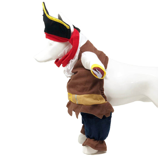 Purrfect Pet Kingdom Funny Dog Costumes for Small Dogs - Pirate Dress Purrfect Pet Kingdom