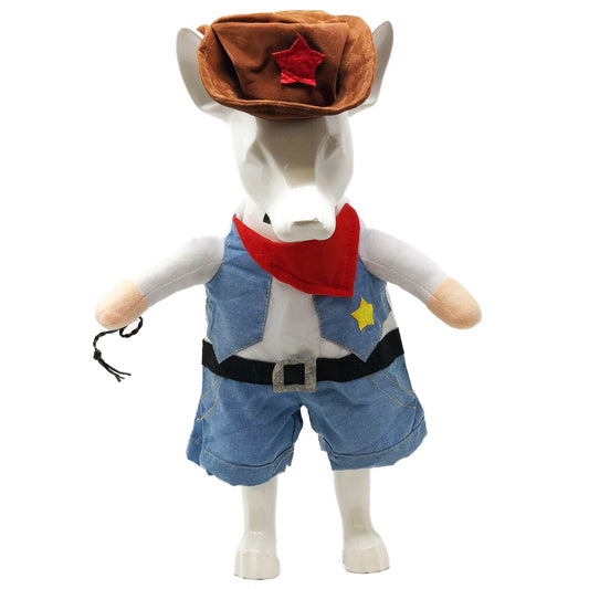 Purrfect Pet Kingdom Cowboy Funny Dog Outfits for Parties X-Small DENIM BLUE Purrfect Pet Kingdom
