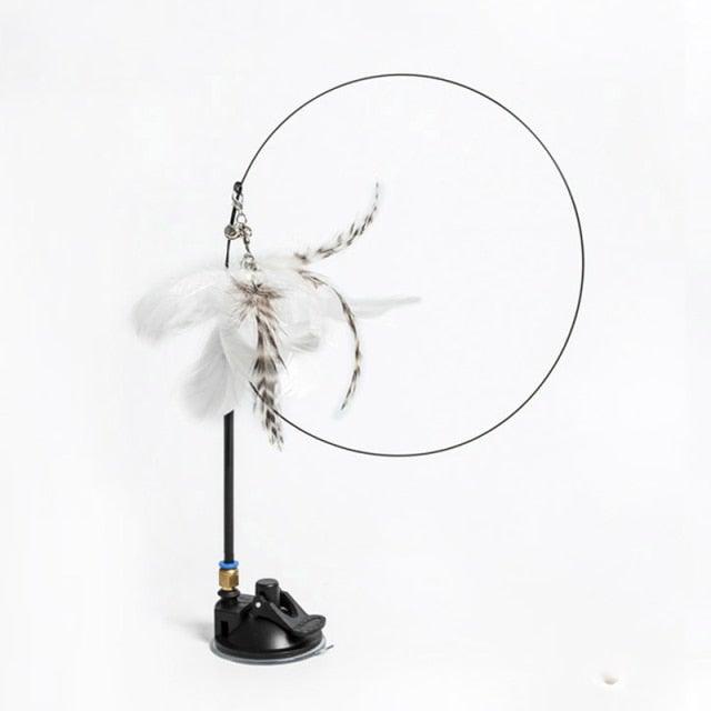 Funny Feather Bird With Bell Cat Stick Toy For Kitten Play