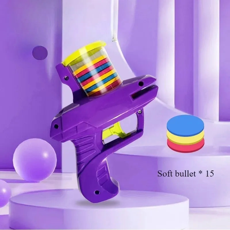 Funny Turnip Gun Cat Toy by WTN Essentials, a colorful interactive foam launcher for active cats and dogs, size default.