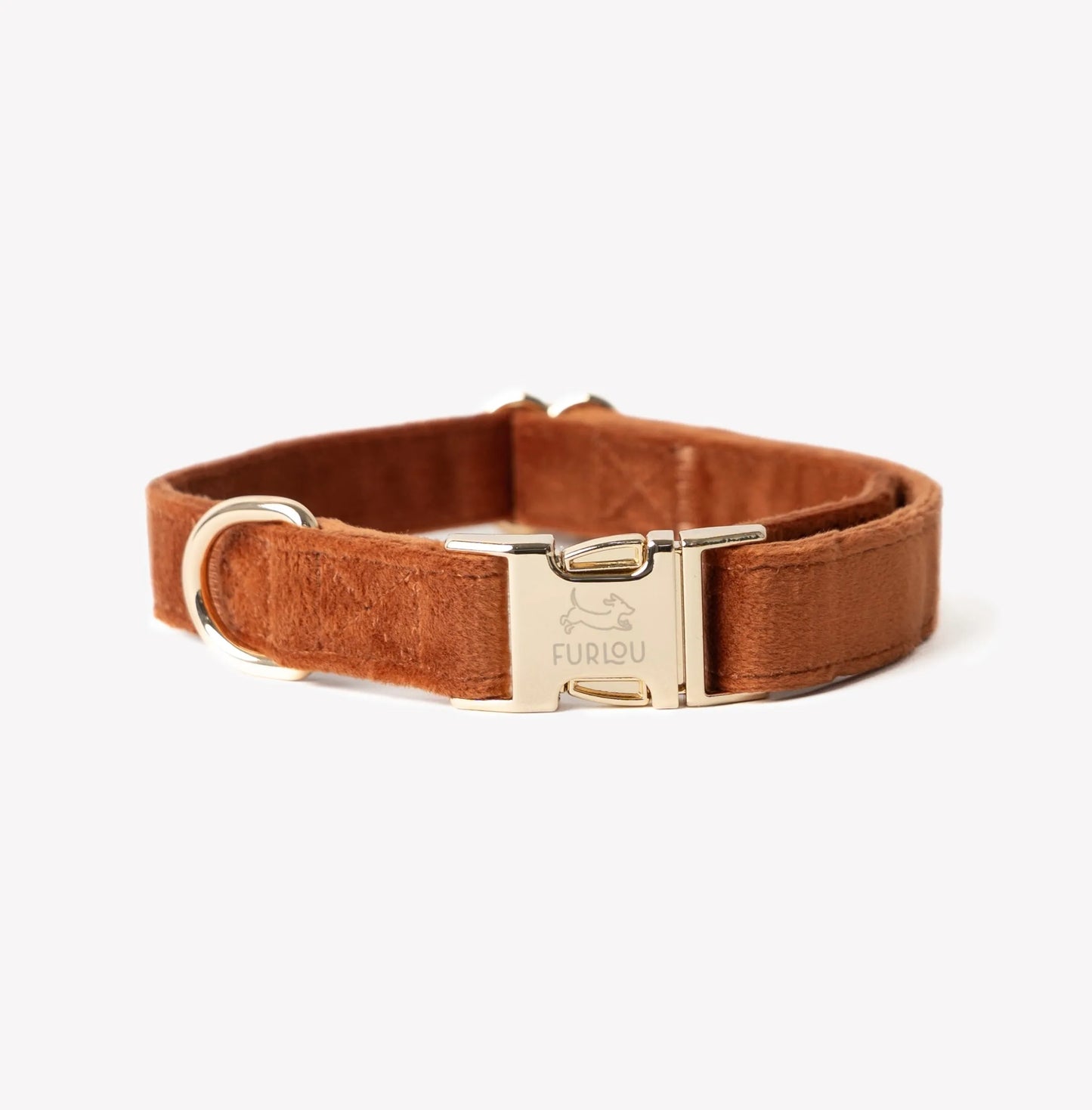 FURLOU - 'Clay' - Velvet Dog Collar - Velvet Collar