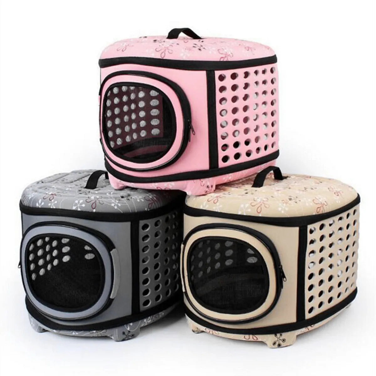Furr Baby Gifts - Foldable Pet Dog Cat Puppy Handbag Carrier Cage - Pet Travel Gear