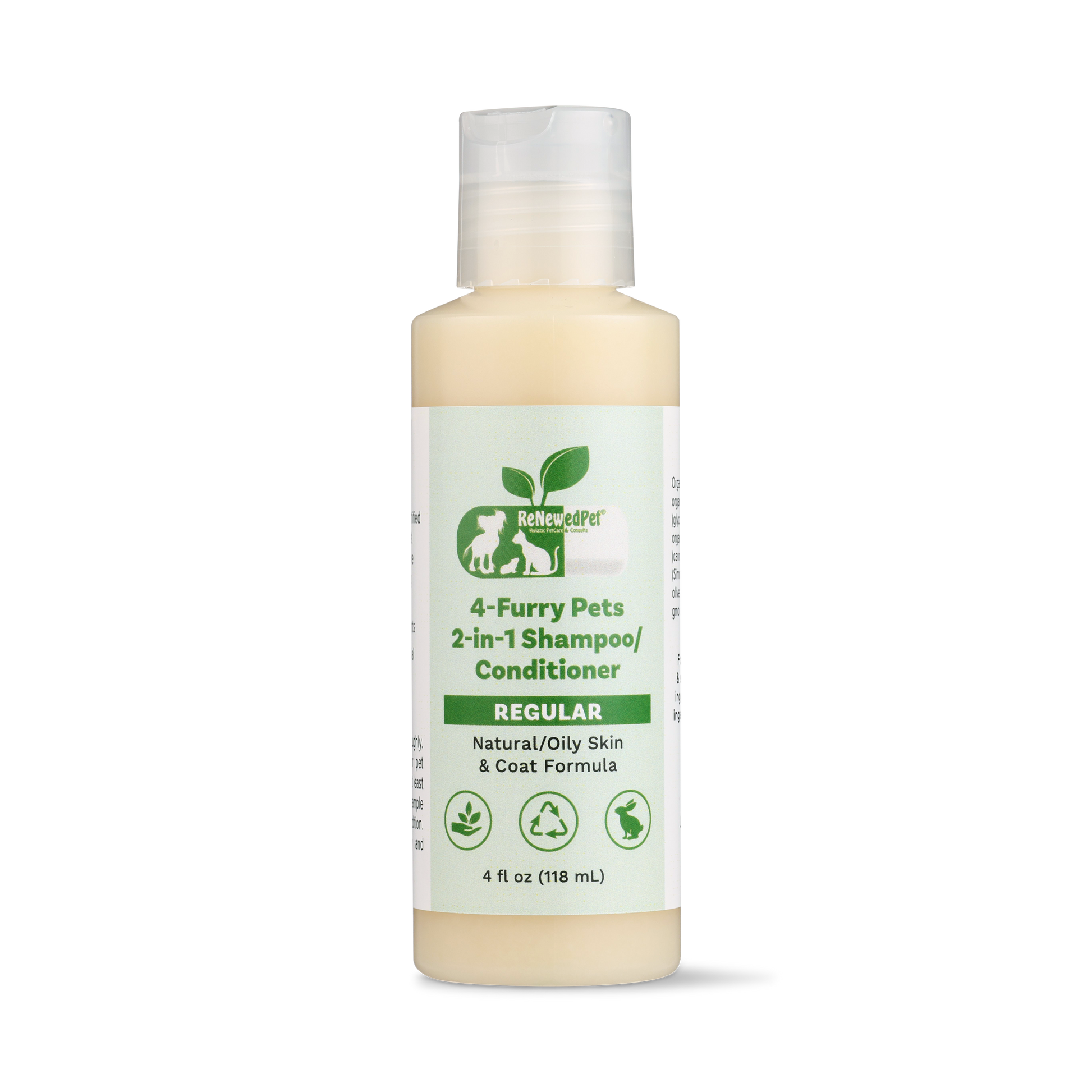4 - FURRY PETS 2 - IN - 1 *REGULAR SHAMPOO & CONDITIONER - 4 Furry Friends - ReNewedPet - 4 OZ. ($3.23/oz.) - 4 - FREGSHAMPHALF