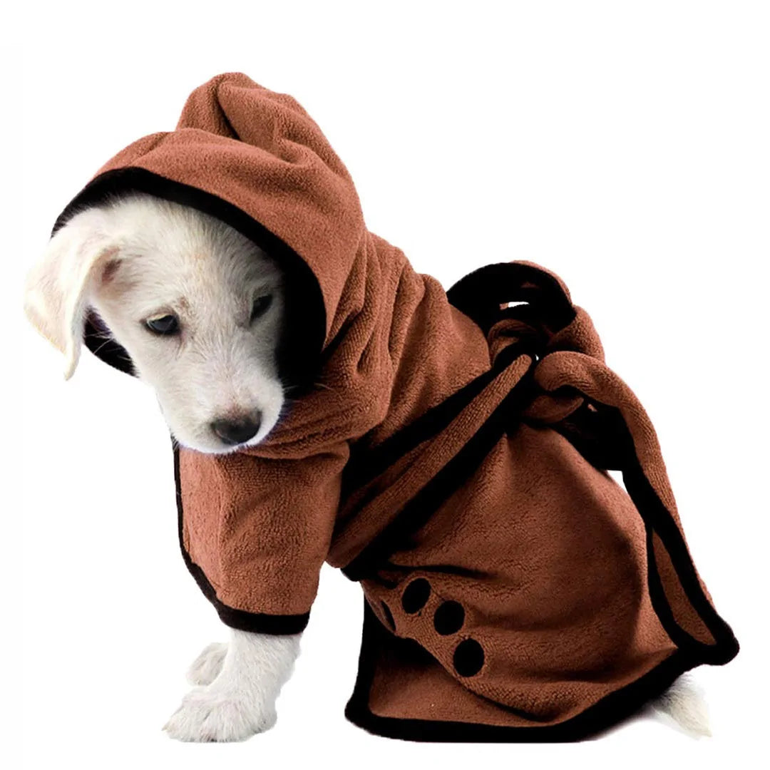 Soft Absorbent Pet Bathrobe with Drying Towel and Hat - Ameraeon