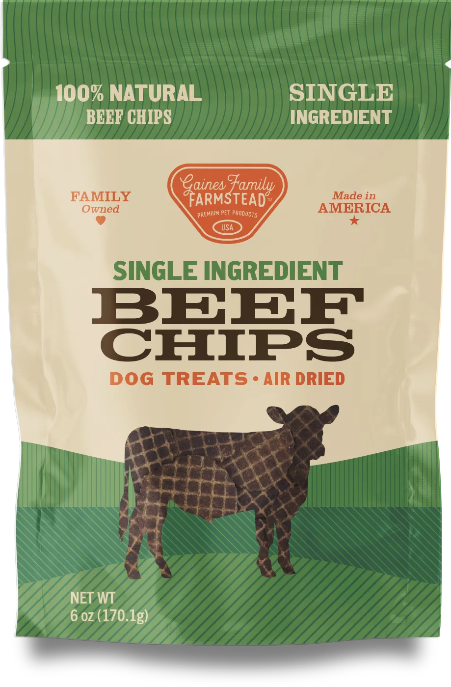 Gaines Family Farmstead - Gaines Family Farmstead Beef Chips Healthy Dog Treats 6oz - Dog Treats