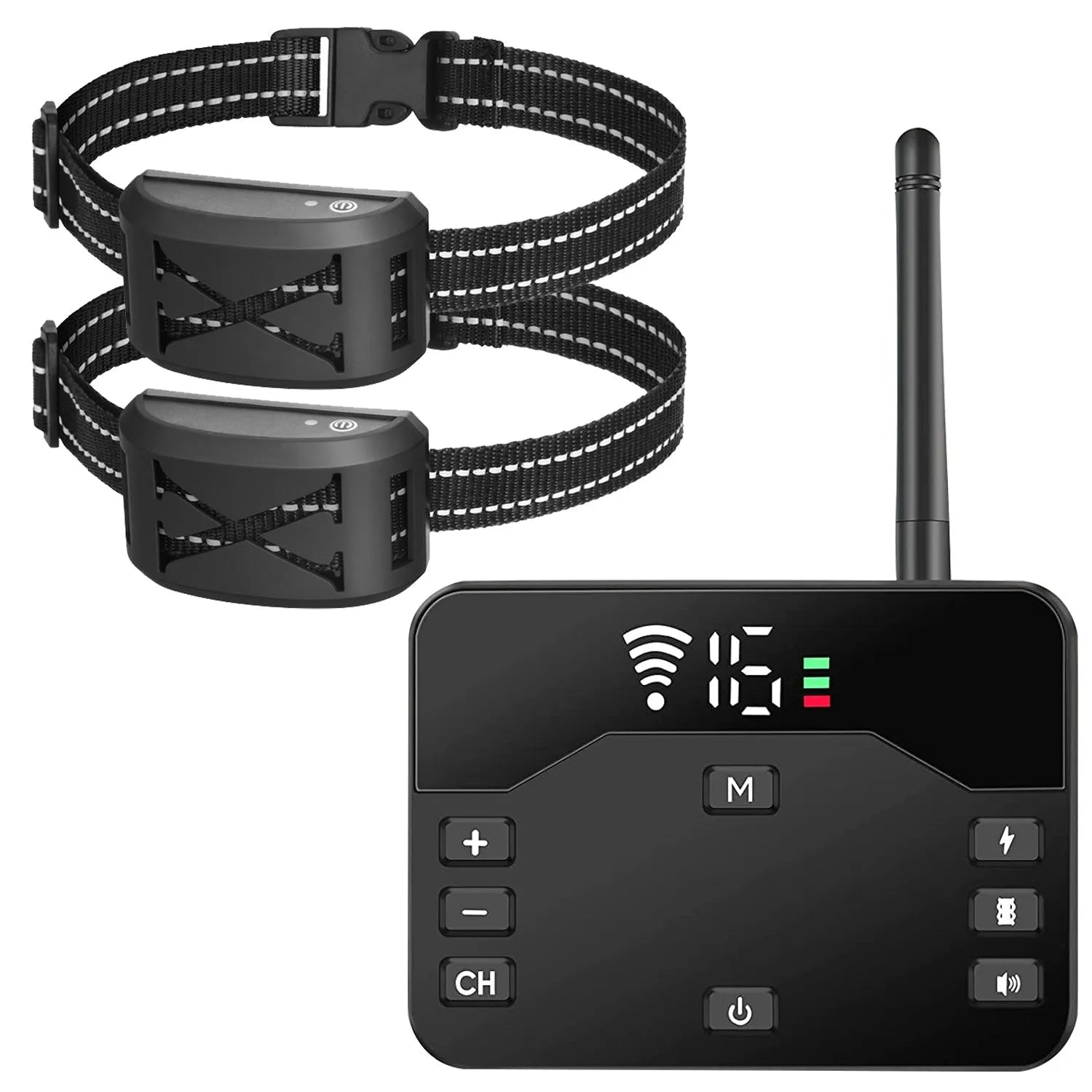 GBruno 2 In 1 Wireless Electric Dog Fence in black, perfect for dog supplies, available at GBruno Store for $106.99.