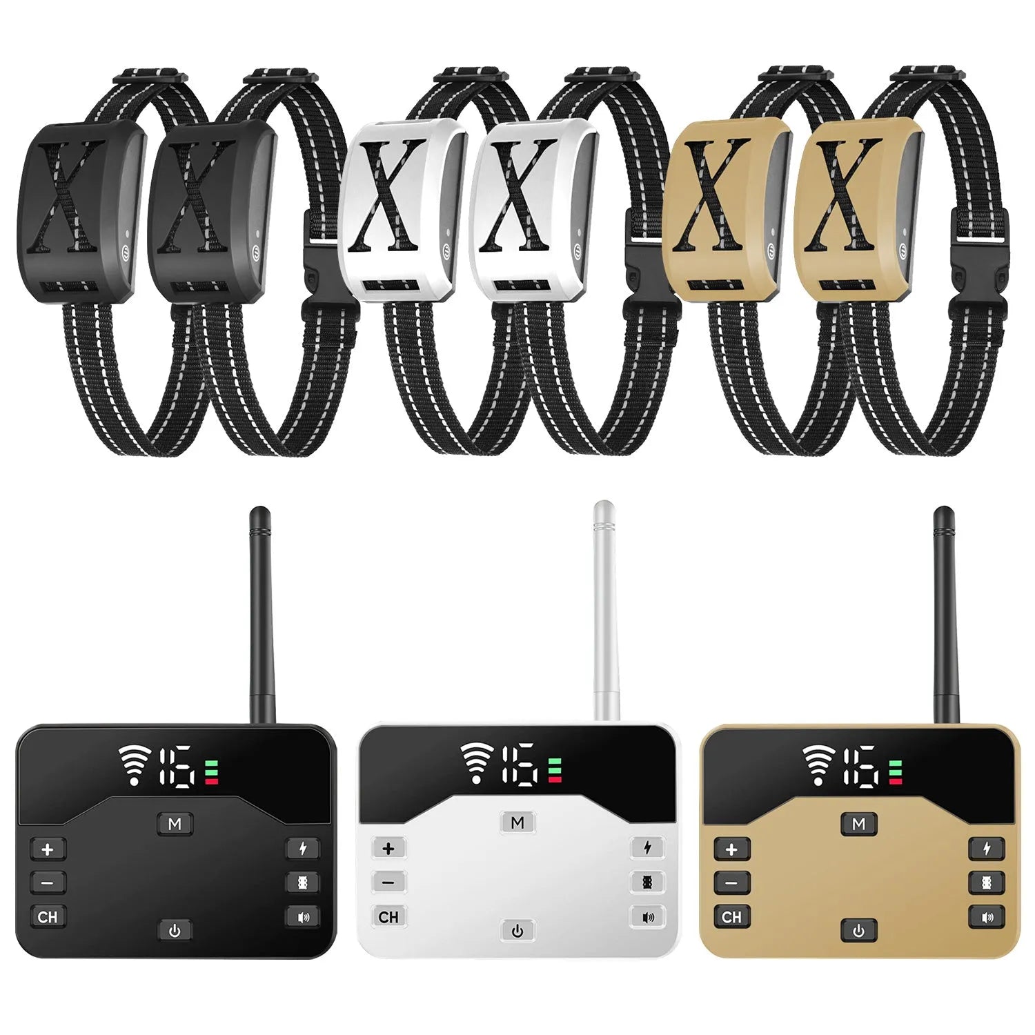 GBruno 2 In 1 Wireless Electric Dog Fence in sleek black, perfect for pet containment, available at GBruno Store for $106.99.