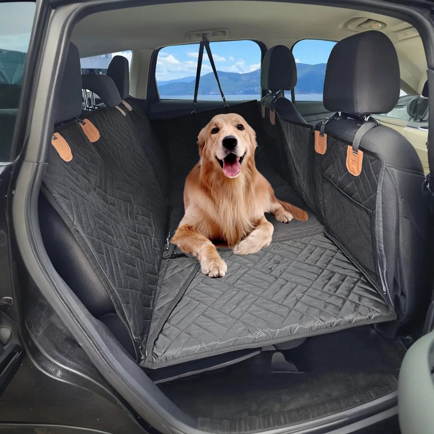 GBruno Dog Car Seat Cover in black, perfect for keeping your car clean, by GBruno Store, priced at $95.99.