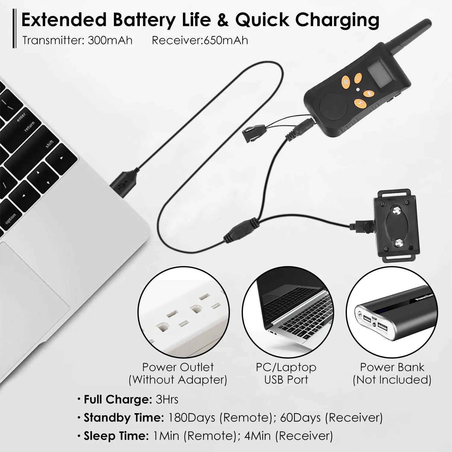 GBruno Dog Training Collar in black, size adjustable, priced at $54.99 from GBruno Store, perfect for effective dog training.