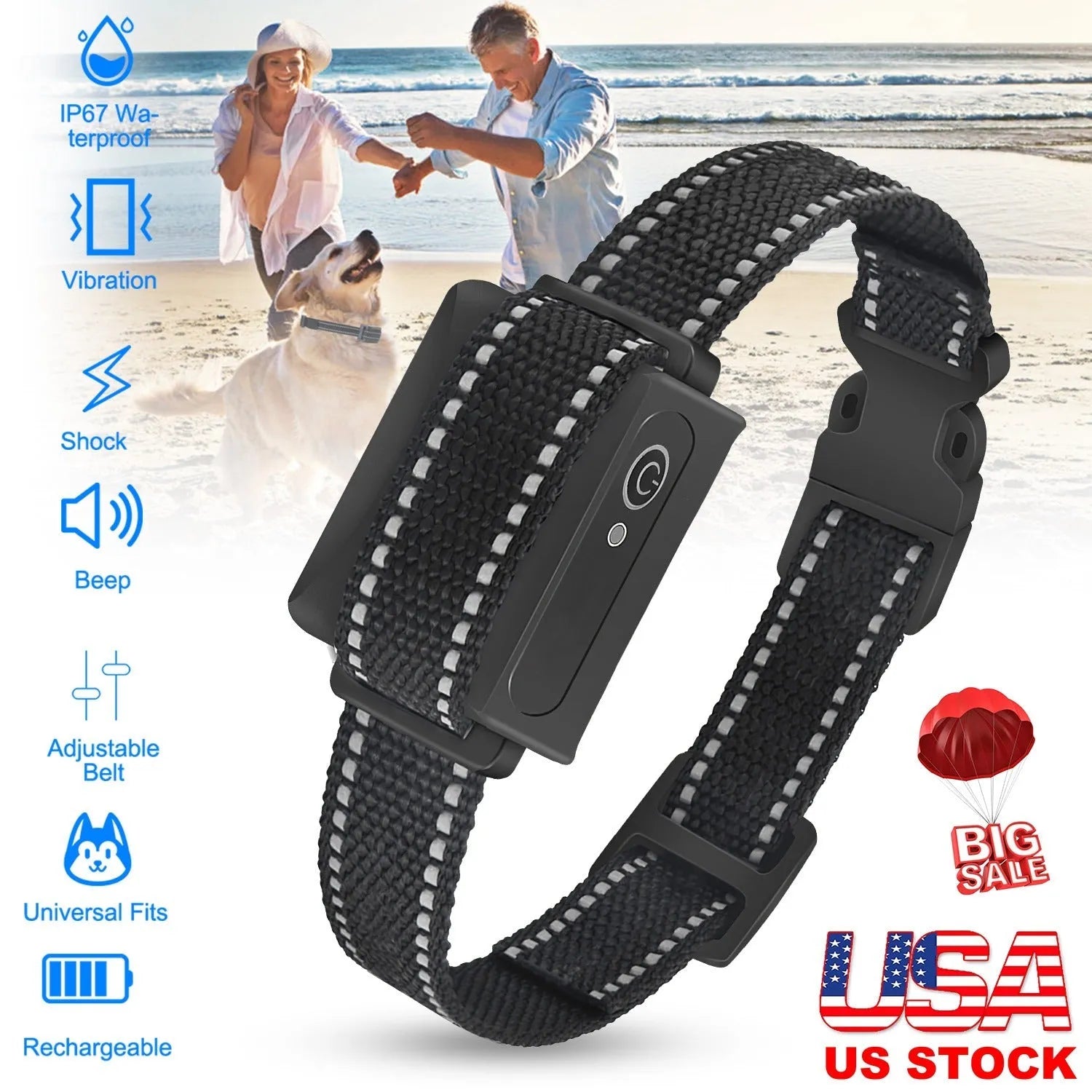 GBruno Dog Training Collar Receiver in sleek black, perfect for effective dog training, available for $39.99 at GBruno Store.