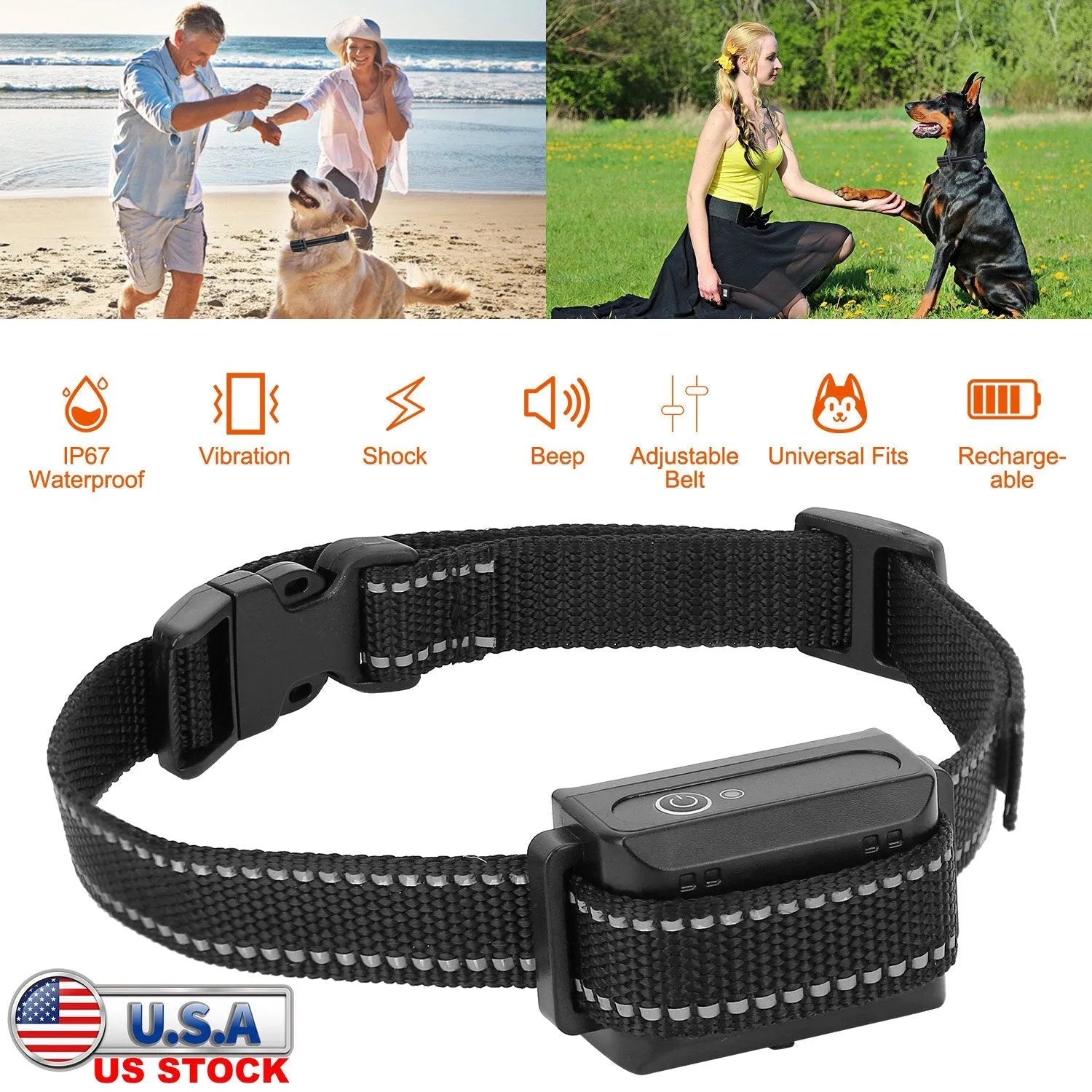 GBruno Dog Training Collar Receiver in black, perfect for effective dog training, available for $34.99 at GBruno Store.