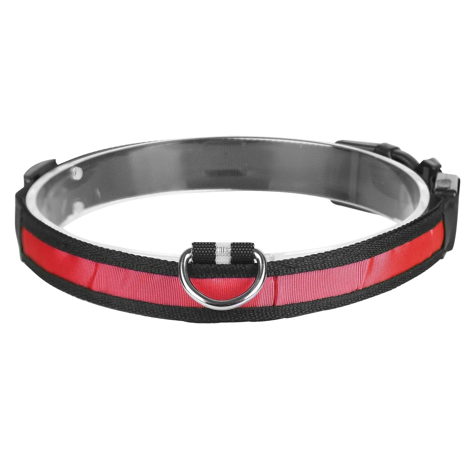 GBruno LED Dog Collar USB in vibrant color, perfect for nighttime walks; size adjustable for comfort, priced at $18.99.