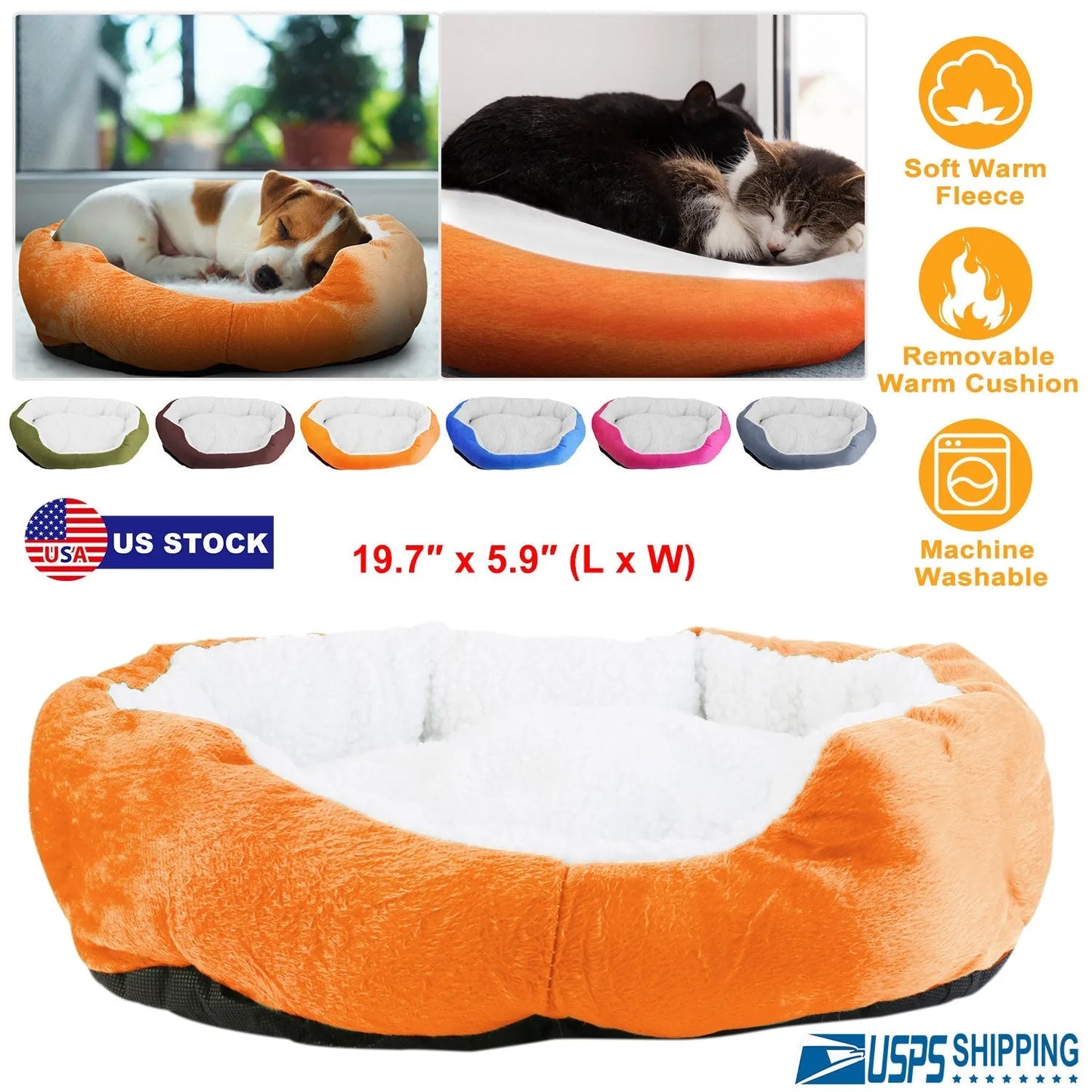 GBruno Pet Dog Bed in a cozy design, perfect for dogs and cats, available at GBruno Store for $19.99.