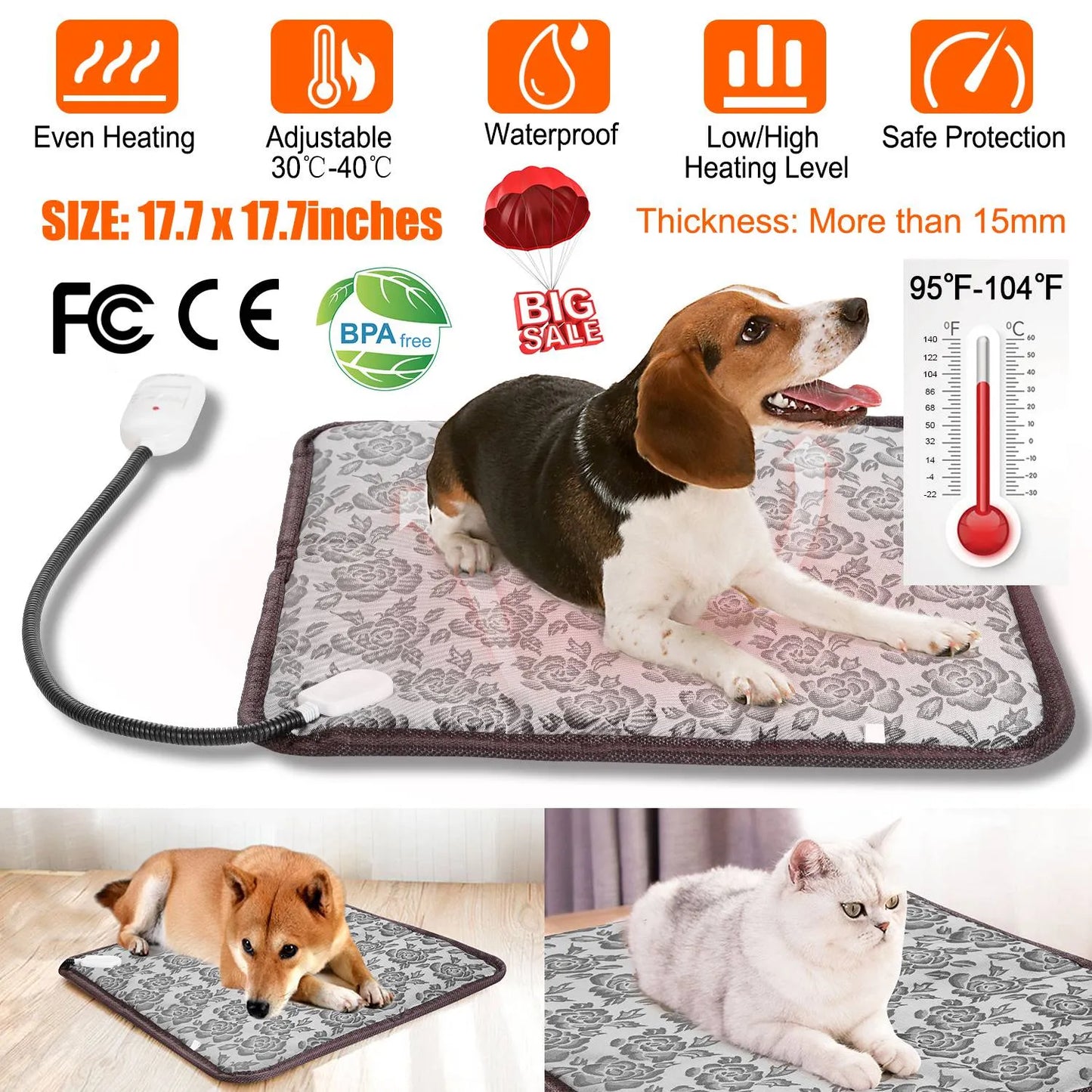 GBruno Pet Heating Pad by GBruno Store, ideal for cats and dogs, features a cozy design in a soft color, priced at $24.99.