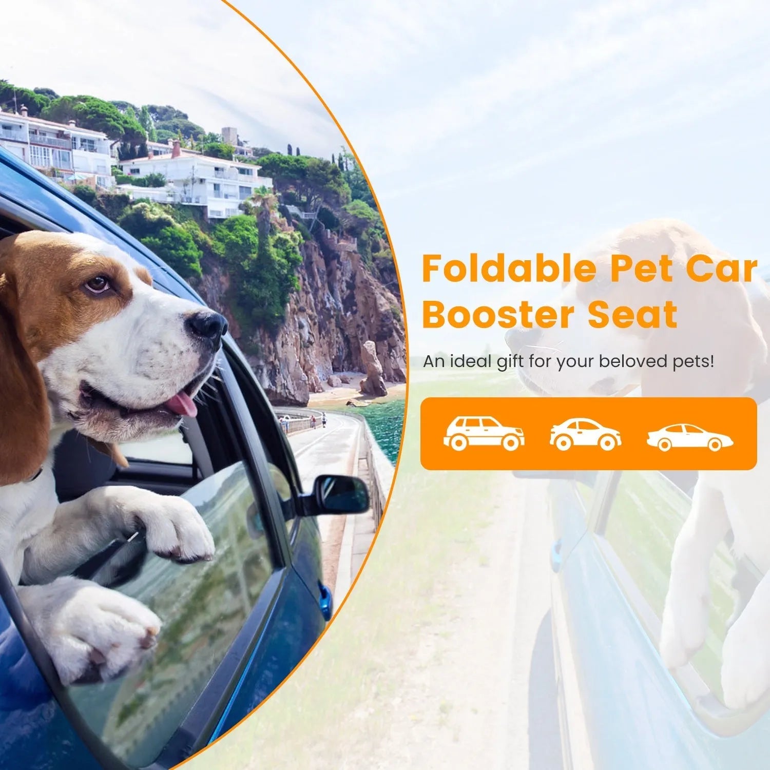 GBruno Small Dog Car Seat in black, perfect for small dogs, by GBruno Store, priced at $39.99, ideal back seat cover for p...