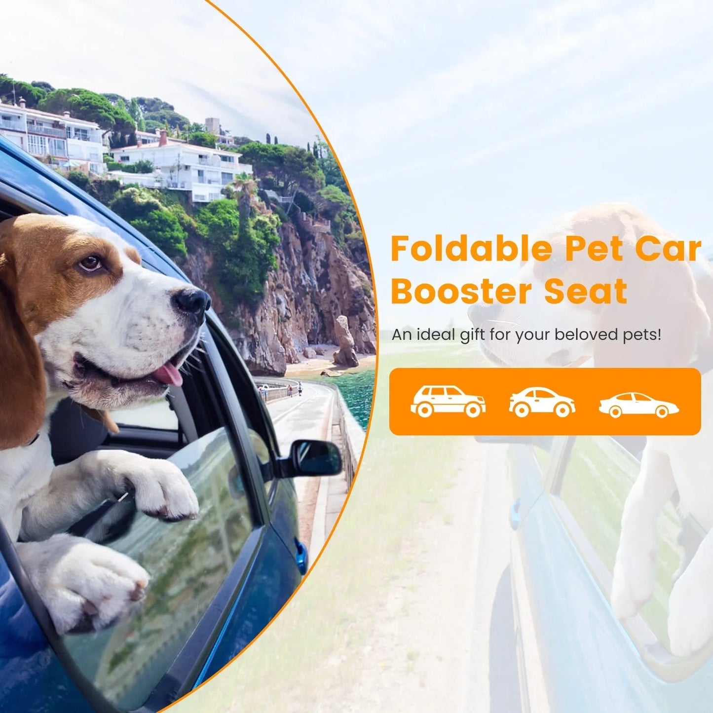 GBruno Small Dog Car Seat in black, perfect for keeping your dog secure and comfortable during car rides, priced at $39.99.