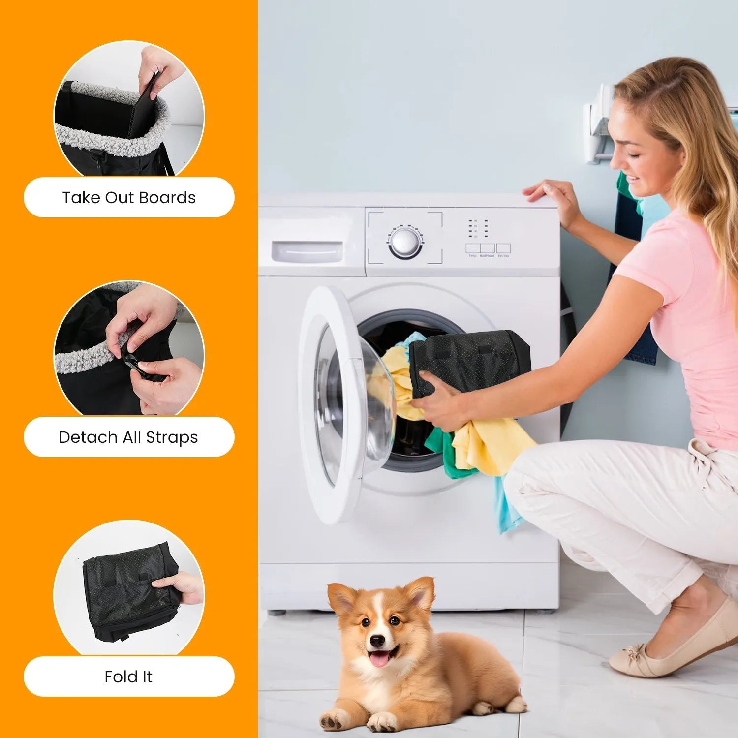 GBruno Small Dog Car Seat in black, perfect for back seat protection, ideal for small dogs, priced at $39.99.