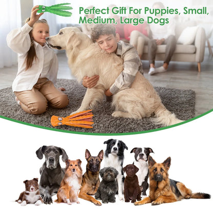 GBruno Store - 2Pcs Squeaky Dog Toys No Stuffing Crinkle Plush Octopus Dog Teething Toy Interactive Dog Toy Dog Training T...